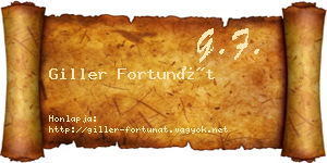 Giller Fortunát névjegykártya